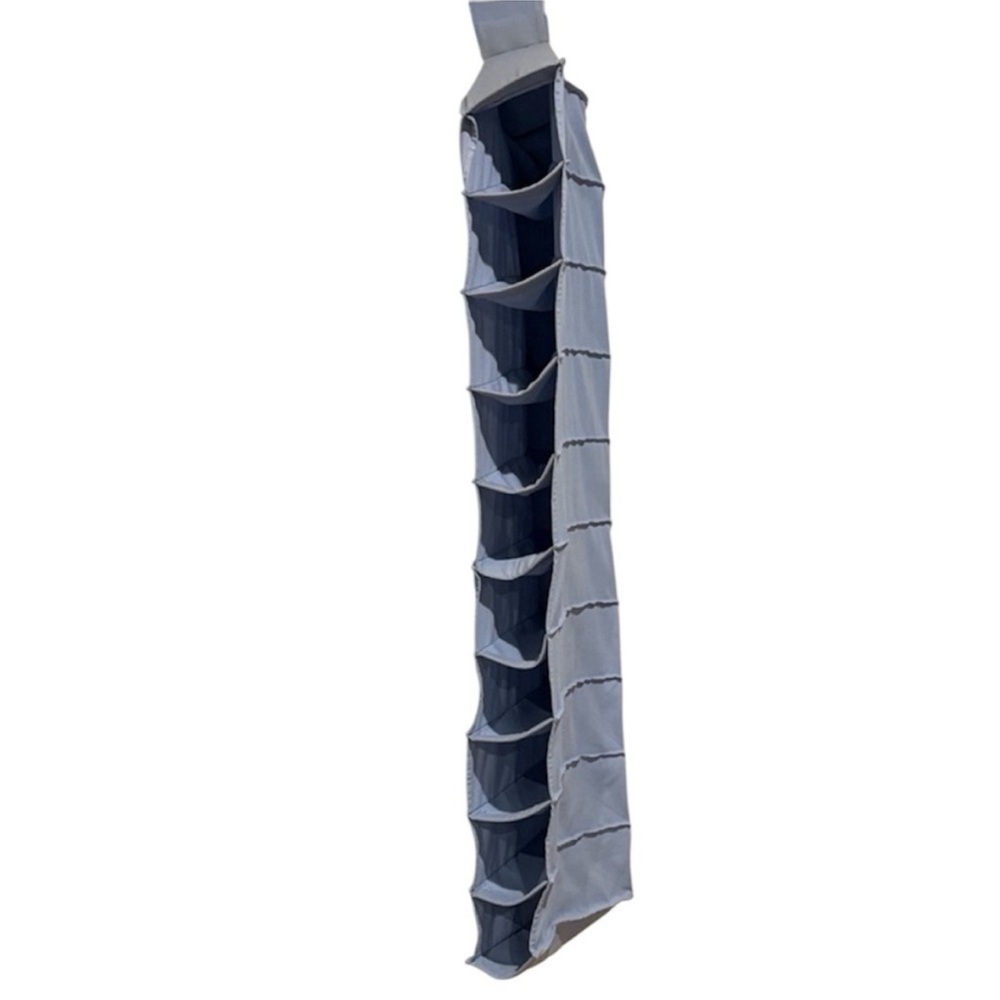 Sky Blue Hanging shoe organizer / shoe storage.Closet Organizer. 10 compartments